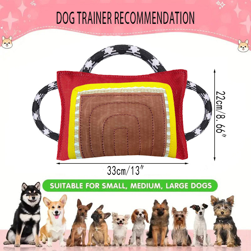 Heavy Equipment Work - 大型犬用ヘビーデューティー耐久性犬用噛みつき防止トレーニング枕、K9作業用屋外トレーニング噛みつきターゲット、牽引玩具、ペット用品