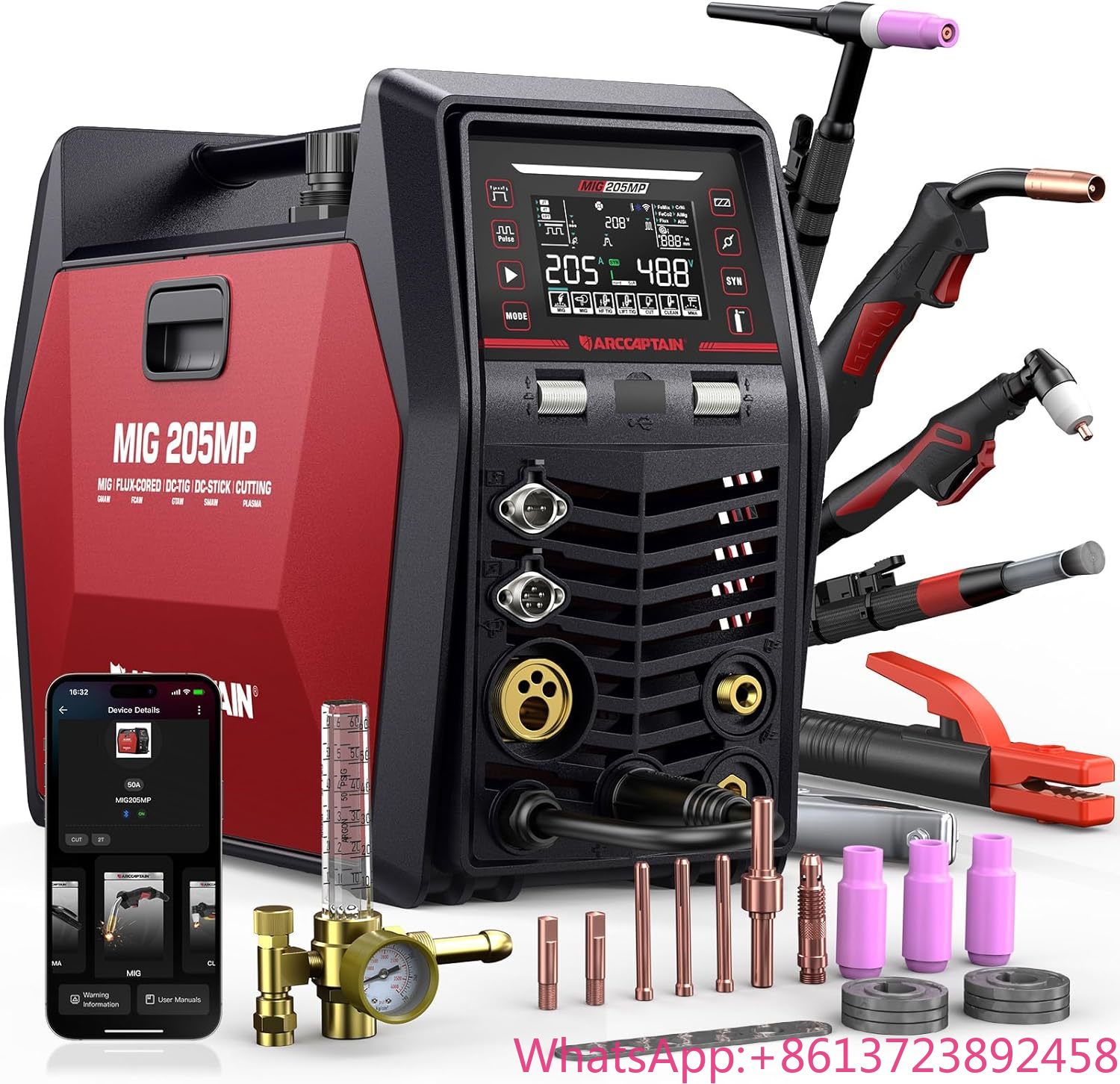 Portable Welding Generator - ARCCAPTAIN MIG205MP マルチプロセス溶接機 IControl APP ポータブルMIG溶接機