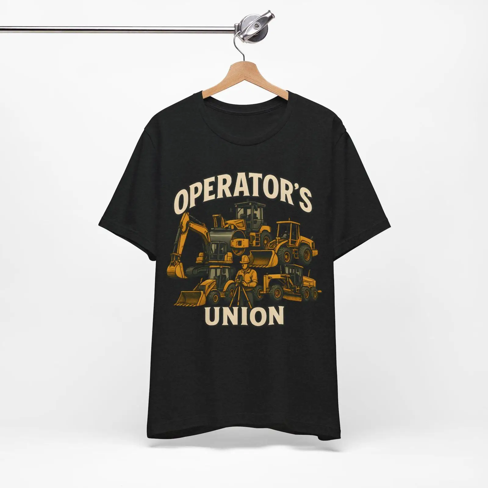 Heavy Equipment Union - 重機運転者ユニオンプライドTシャツ建設作業員ヴィンテージウォッシュ加工カジュアル快適グラフィックソフトユニセックスファッション