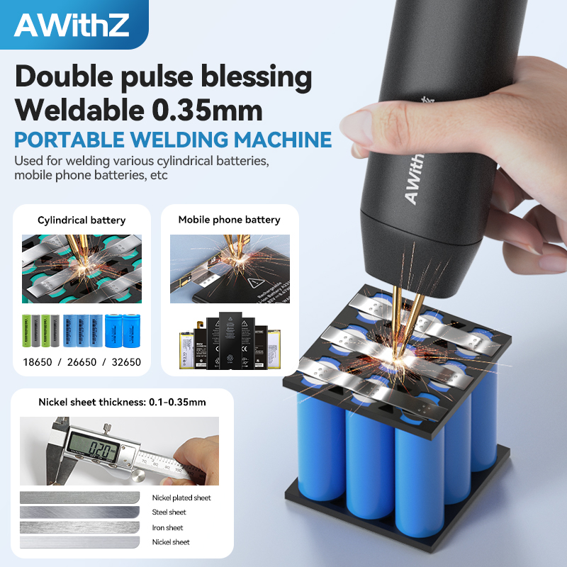 Portable Welding Generator - Awithz ポータブルバッテリースポット溶接機 DIY ミニ溶接機 18650 バッテリーパック