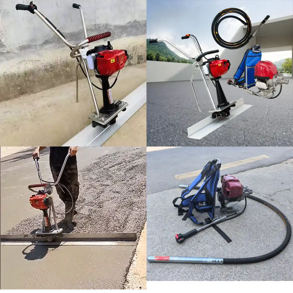 Concrete Vibrator - コンクリート振動スクリードレベラー機と2.44m振動棒付きバックパックコンクリートバイブレーターの割引価格