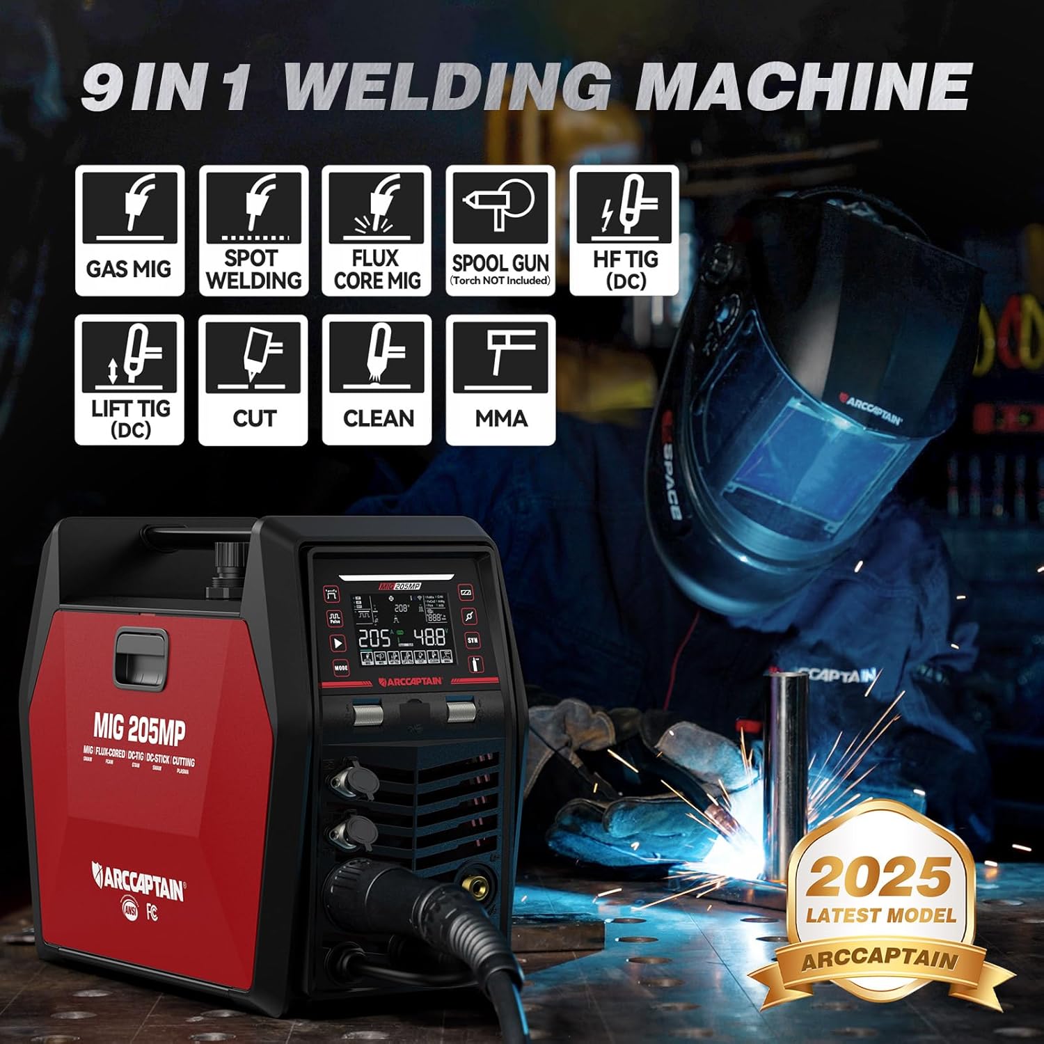 ARCCAPTAIN MIG205MP マルチプロセス溶接機 - Portable Welding Generator のレビューと価格