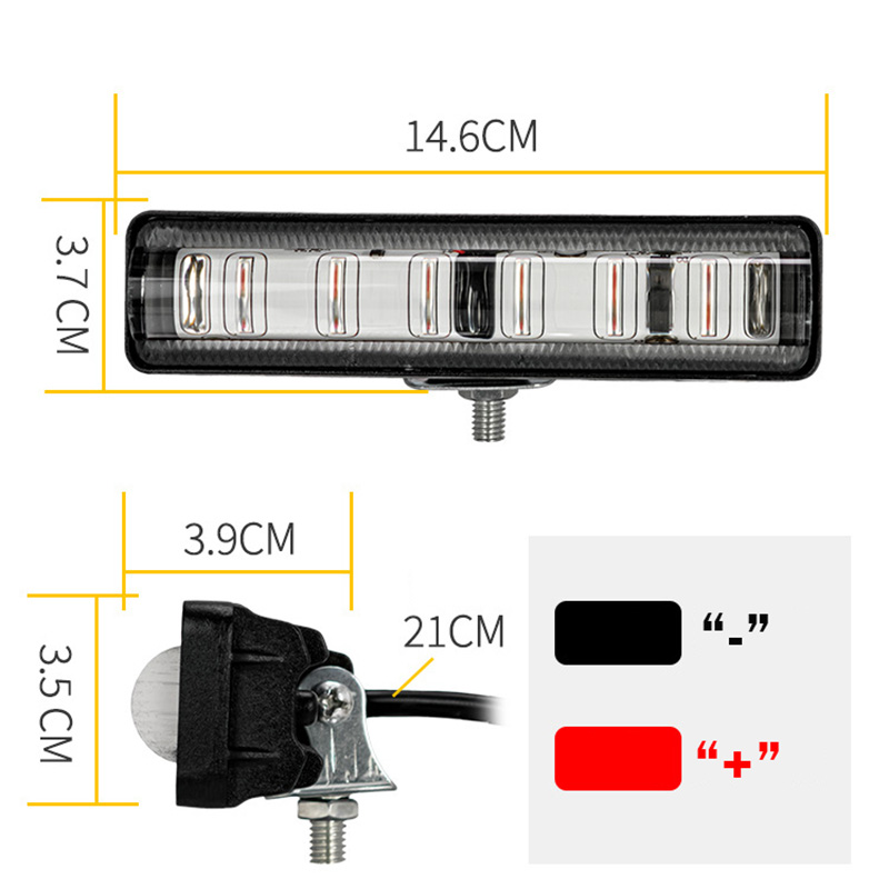 18W赤色フォークリフト警告灯バー 6LED明るい安全灯 フ - Heavy Equipment Work のレビューと価格