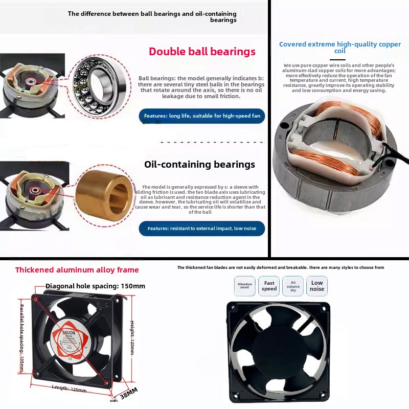 12038 ミニ 120x120 小型排気流ファン 120m - Exhaust Fan Industrial のレビューと価格