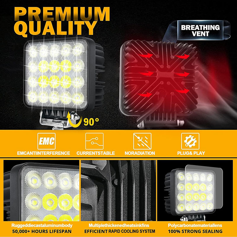 1PC 60W 車両作業灯スポットフラッドコンボビームフォグ - Heavy Equipment Work のレビューと価格