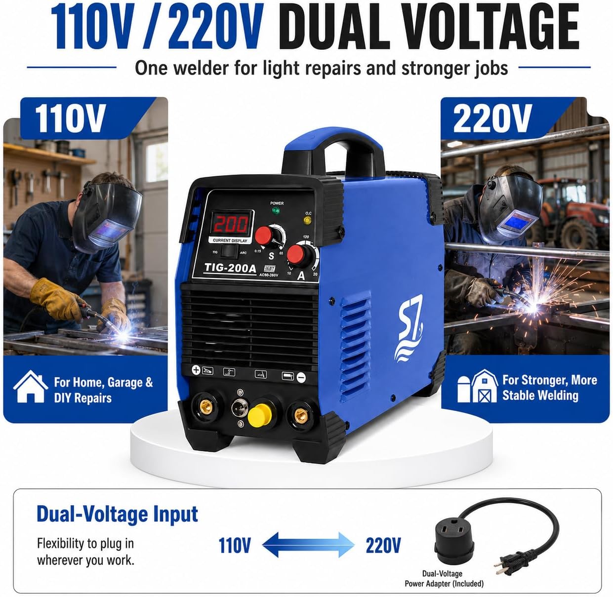 200A DC TIG溶接機、HFスタート機能付き、110V - Portable Welding Generator のレビューと価格