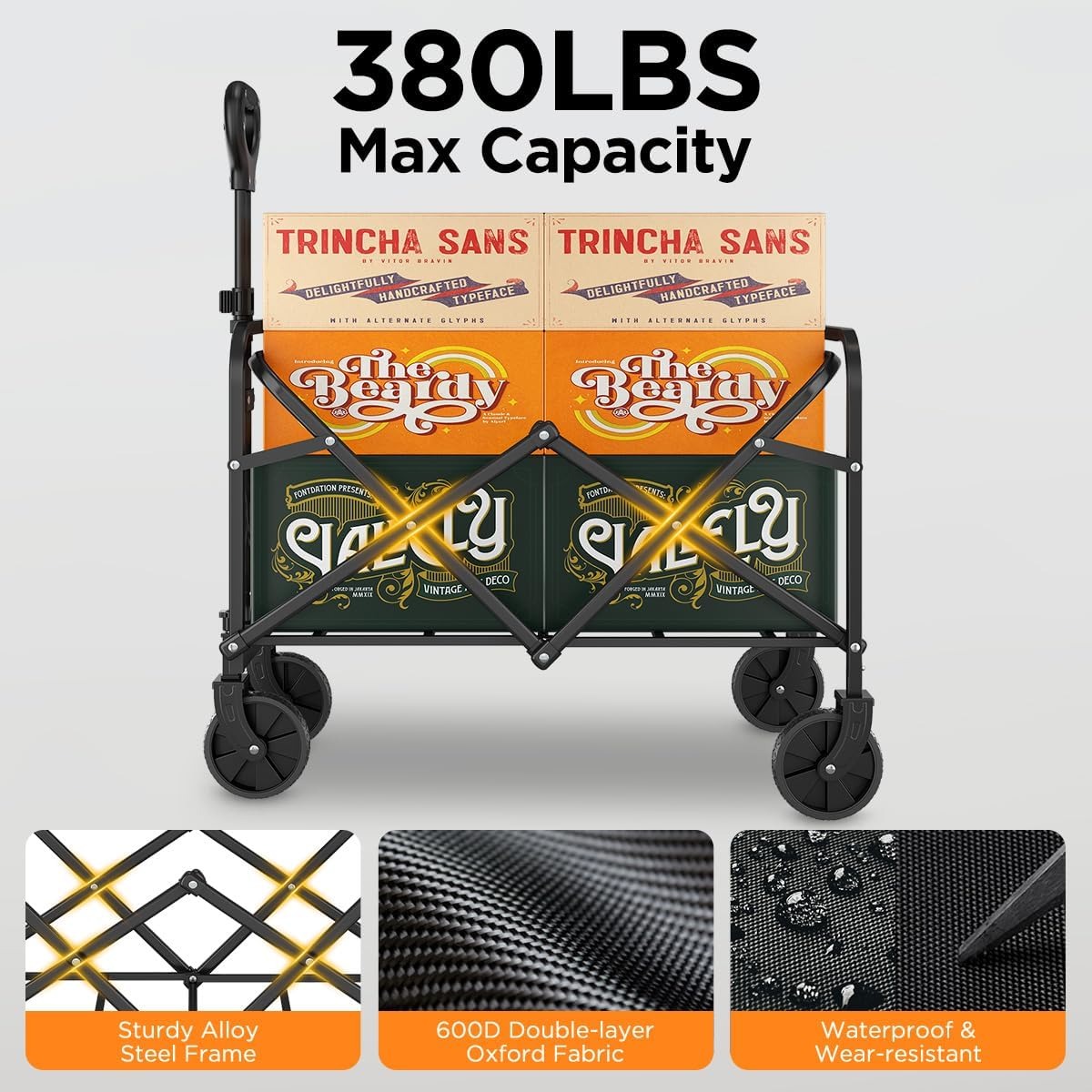 380LBS耐荷重オールテレーンヘビーデューティー折りたたみ - Heavy Equipment Yard のレビューと価格